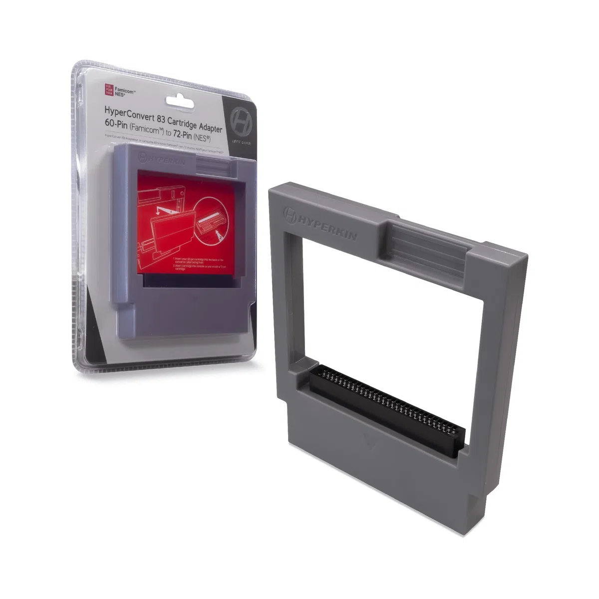 Adattatore per cartuccia "HyperConvert 83" da 60 pin (Famicom) a 72 pin (NES) per: Famicom/NES