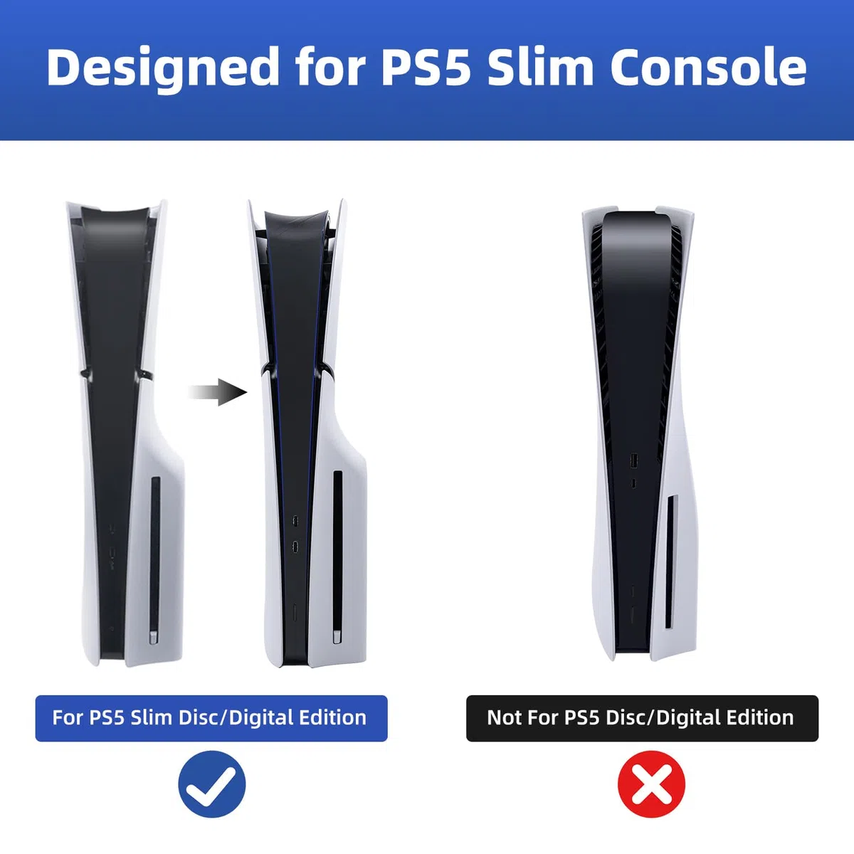 Mcbazel Mezzo Adesivo Skin Sticker Decal Cover Vinile per PS5 Slim Digital/Disc Edizion