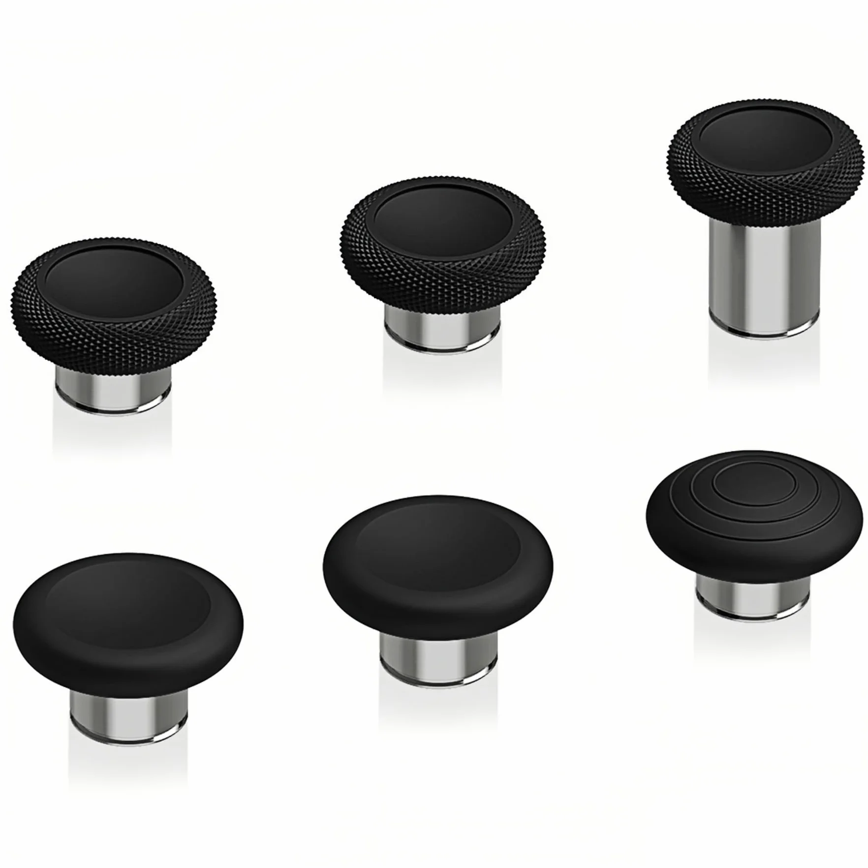 eXtremeRate 6 in 1 Levette Analogiche Metallo per Xbox Elite Series 2 Controller,Analogici Magnetici Thumbsticks per Xbox Elite Wireless Controller Series 2 Core(6 in 1)-Nero