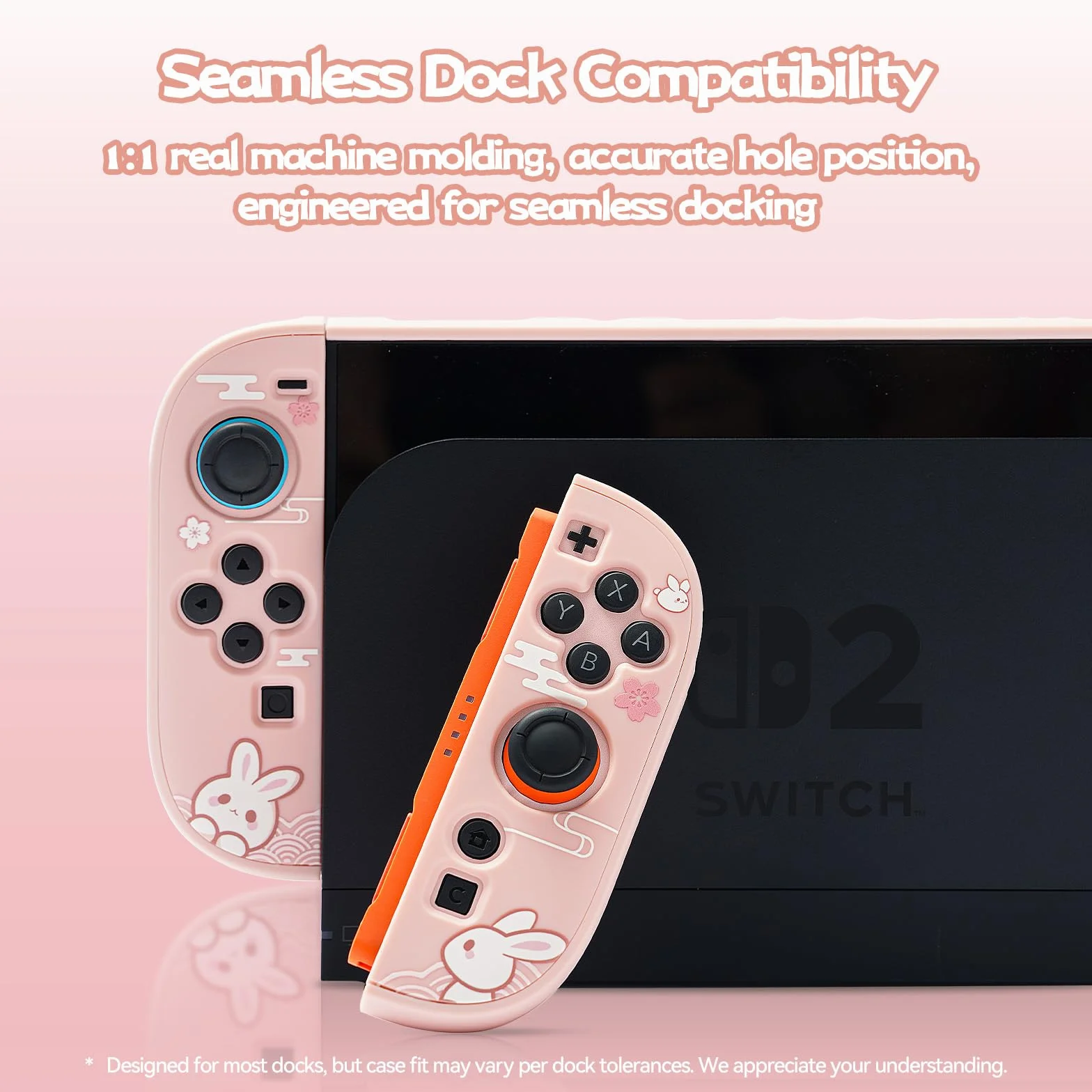 GeekShare Guscio protettivo compatibile con Switch 2, custodia agganciabile Kawaii Cartoon per Switch 2, cover con design antigraffio e antiurto - Coniglio panino al vapore