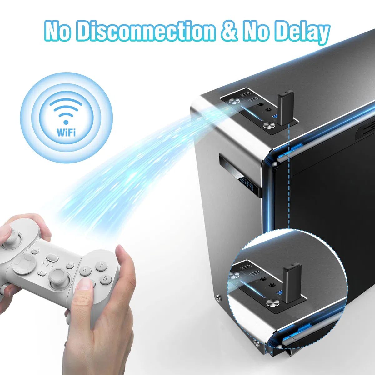 RUIZHI Adattatore wireless compatibile con il controller X-box One X-box One Serie X X-box One X S per PC Windows 10