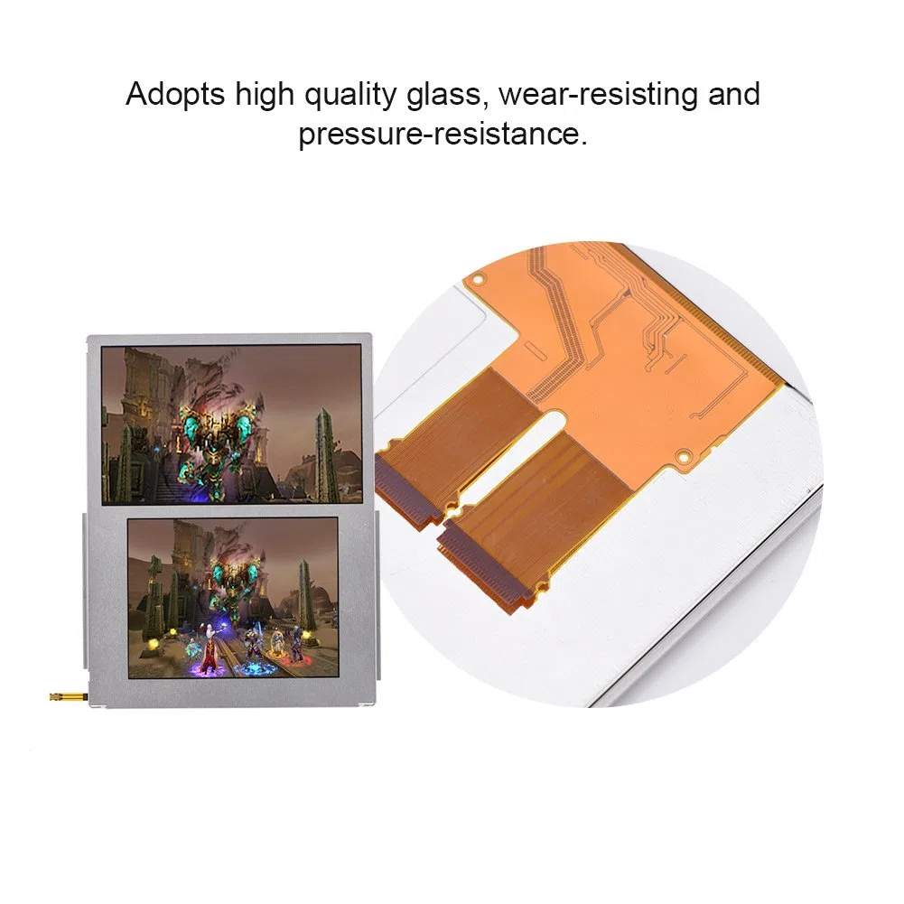 Socobeta Sostituzione Schermo LCD di Ricambio Parte Superiore e Inferiore di Riparazione dello Schermo LCD Compatibile con 2DS