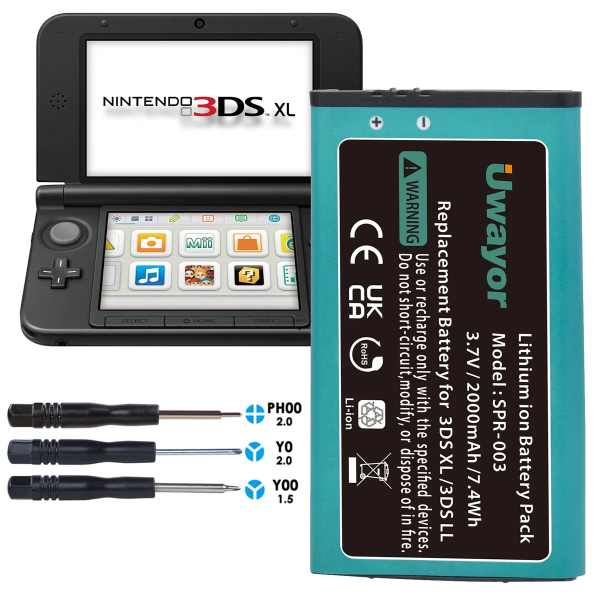 3DS XL - Batteria ricaricabile SPR-003 agli ioni di litio per Nintendo 3DS XL New 3DS XL 3DS XL 3DS LL Gamepad Joypad