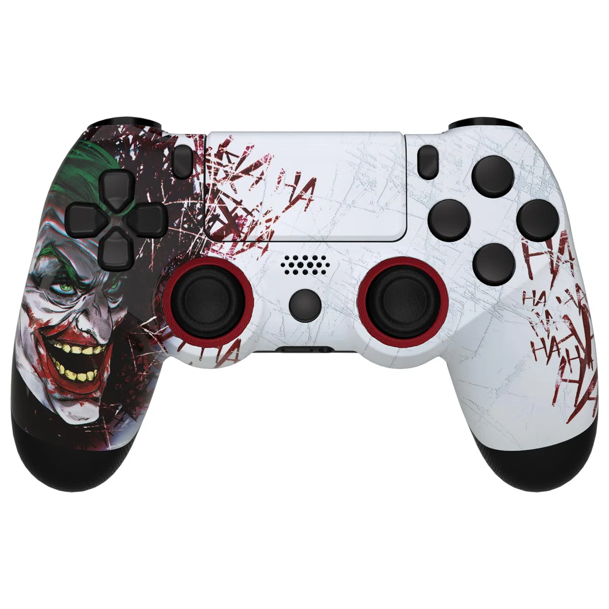 eXtremeRate Cover Custodia Touchpad Compatibile con ps4 PRO Slim Controller,Ghost Copertura Frontale Case Scocca Touchpad Compatibile con ps4 Joystick JDM-040/050/055-HAHAHA