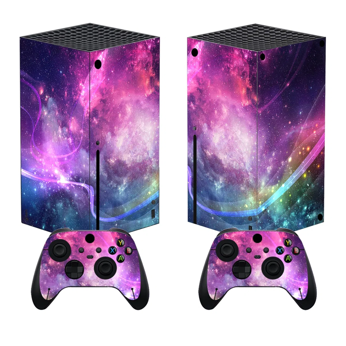 PlayVital Adesivo Skin per Xbox Series X Console&Controller Sticker Decal Cover Vinile per Xbox Series X-Galassia Splendente