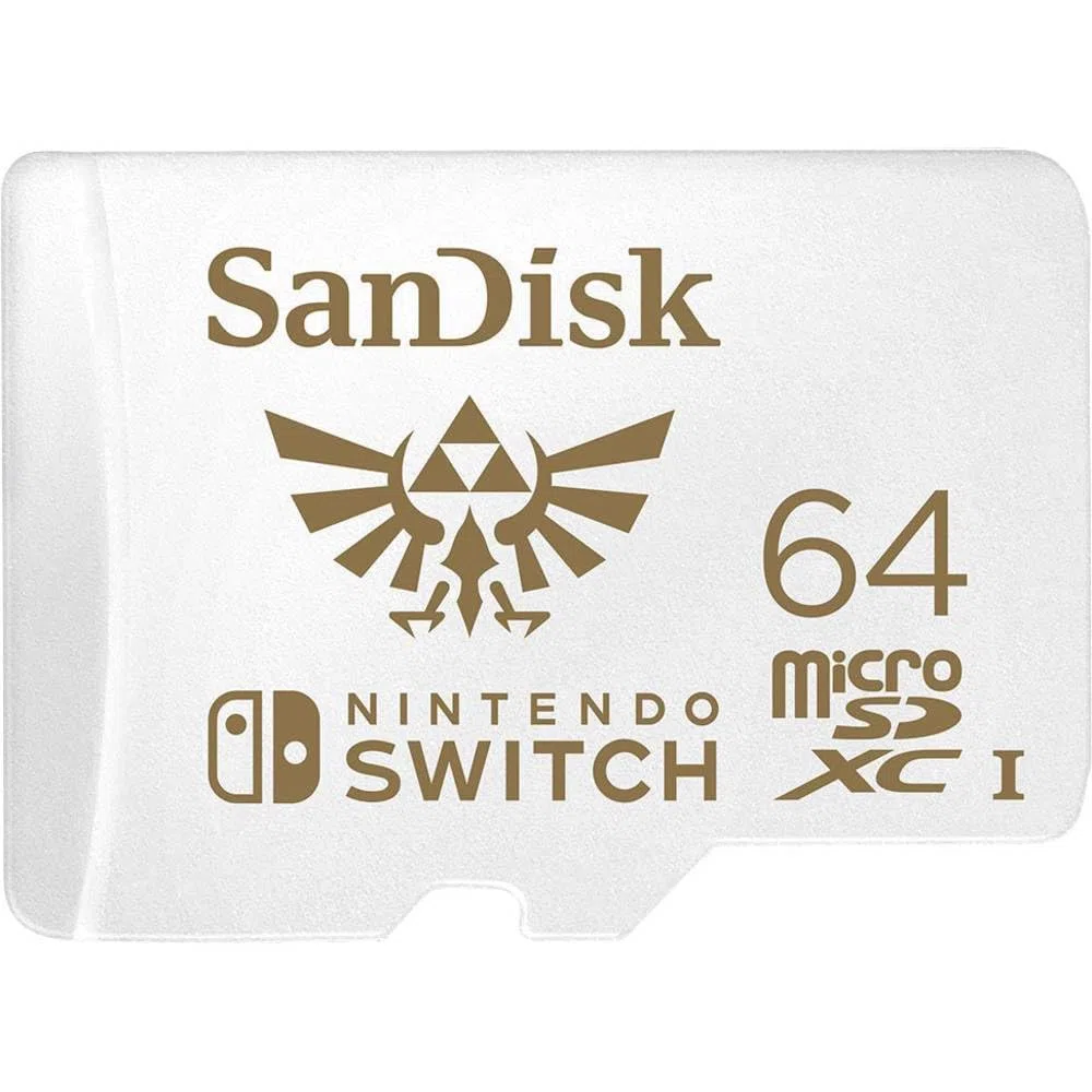 SANDISK 64GB Zelda microSDXC Scheda per Nintendo Switch, Scheda di memoria con licence Nintendo,, fino a 100 MB/s UHS-I Class 10 U3