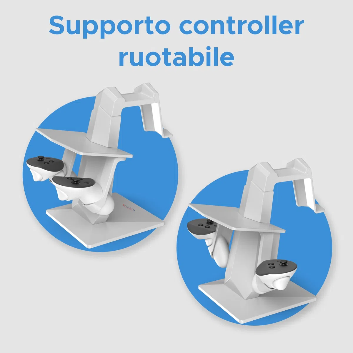 Digicharge Supporto per cuffie VR per Meta Quest 3S / Quest 3 / Oculus Quest 2 VR Mount Display Storage per cuffie e controller touch