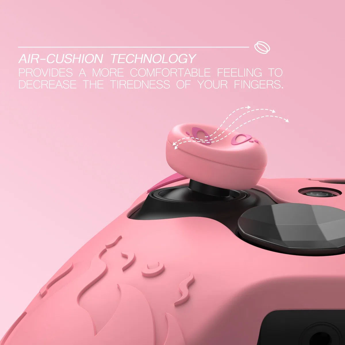 playvital Cover per Xbox Elite Series 2 Controller, Custodia Silicone Protettiva Antiscivolo Copri Analogici per Xbox Elite Series 2 Core Wireless Joystick, Demone Carino-Rosa