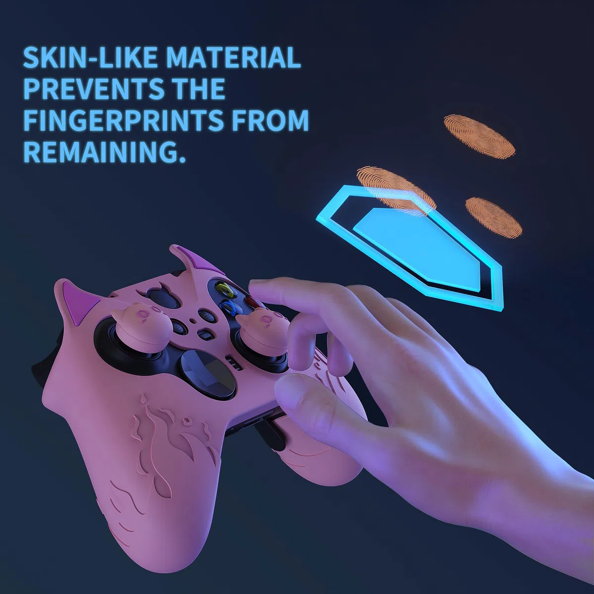 playvital Cover per Xbox Elite Series 2 Controller, Custodia Silicone Protettiva Antiscivolo Copri Analogici per Xbox Elite Series 2 Core Wireless Joystick, Demone Carino-Rosa