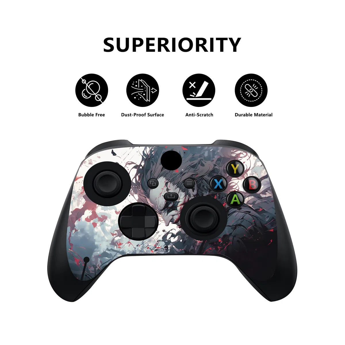 PlayVital Adesivo Skin per Xbox Series X Console&Controller Sticker Decal Cover Vinile per Xbox Series X-Pagliaccio Sangue