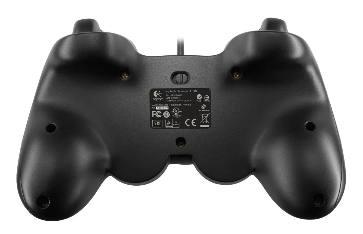Logitech F310 Gamepad, Controller Cablato con Layout Stile Consolle, Tastierino Direzionale ‎‎4 Switch, XInput/DirectInput, Impugnatura Comoda, Cavo da 1.8 m, PC/Steam/AndroidTV, ‎Blu/Nero