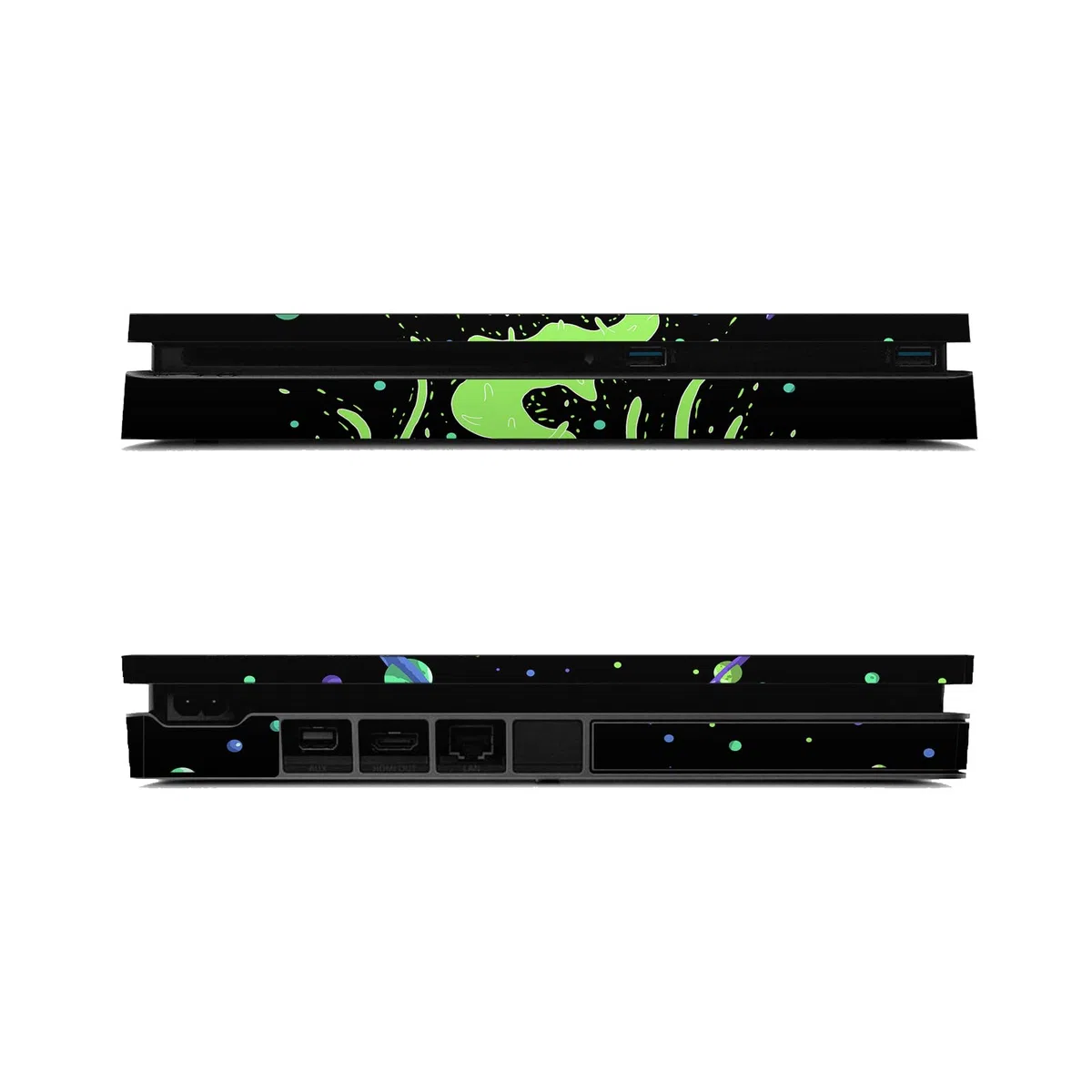Head Case Designs Licenza Ufficiale Rick And Morty Lo Space Cruiser Grafica Vinile Sticker Gaming Pelle Adesivo Compatibile con Sony Playstation 4 PS4 Slim Console
