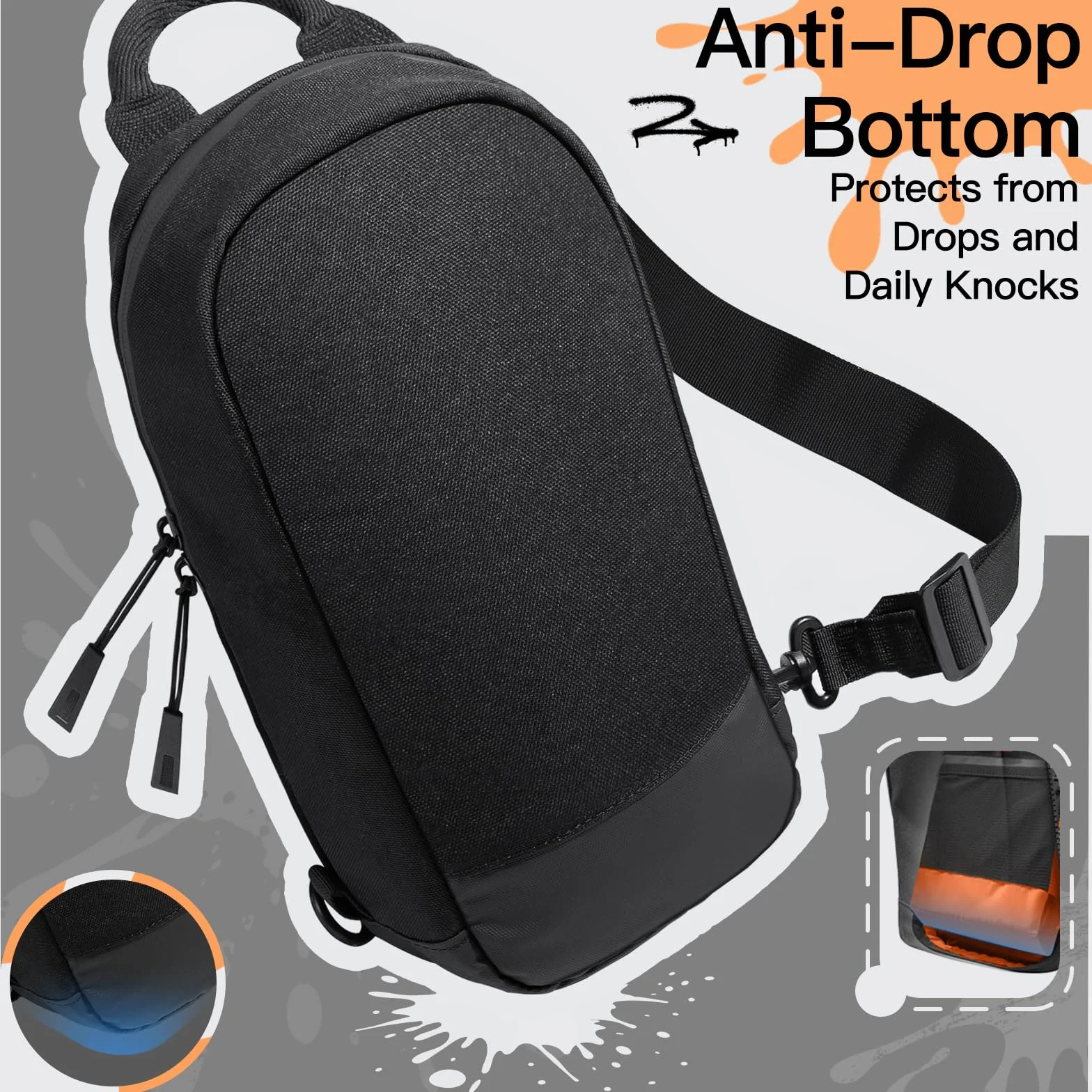 JETech Borsa a Tracolla per Nintendo Switch 2/Switch OLED/Switch Consolle, Borsa a Tracolla con 8 Scomparti per Schede di Gioco, Ampia Capacità per Accessori e Caricabatterie, Nero