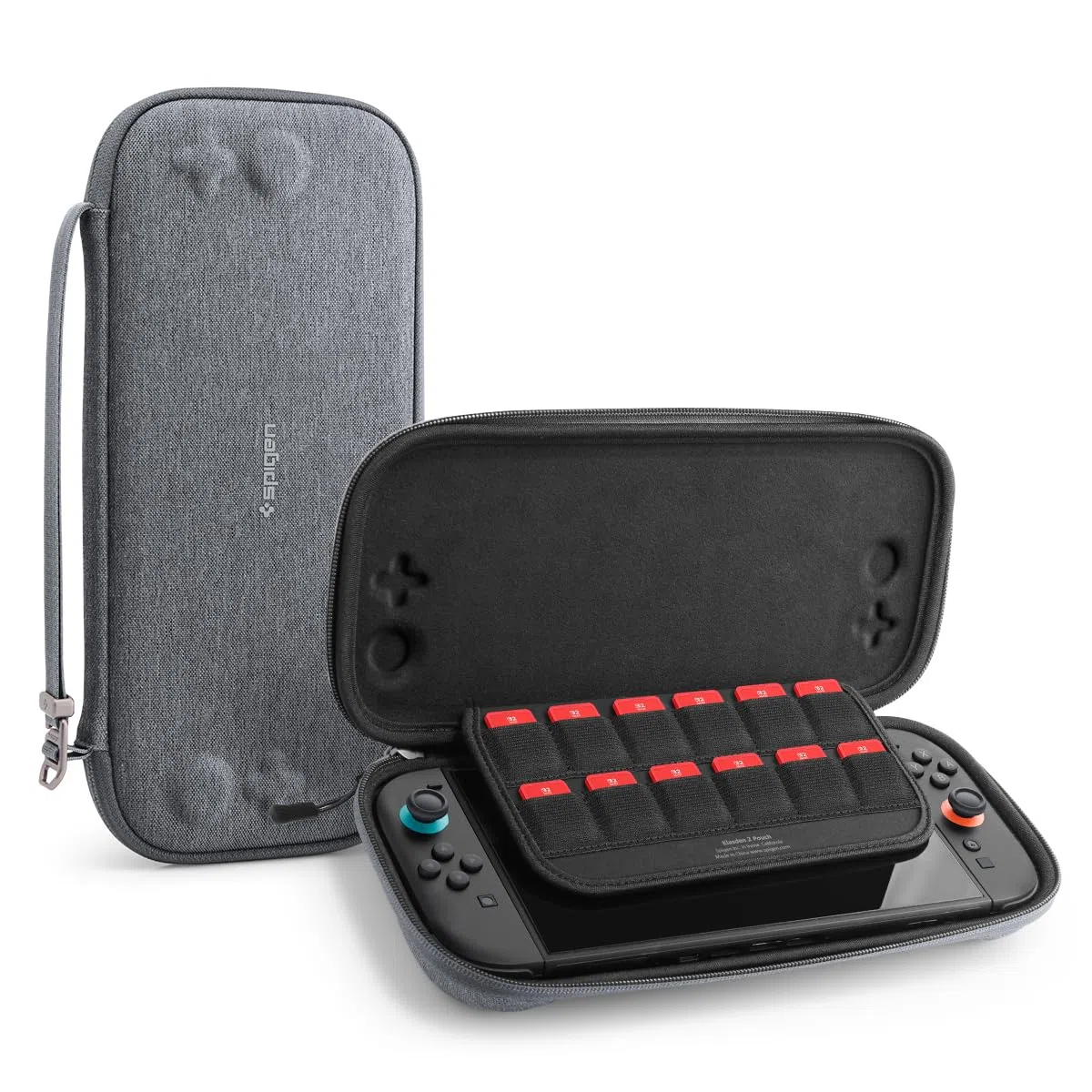 Spigen Custodia Klasden Pouch 2 Borsa da Viaggio Compatibile con Nintendo Switch 2 (2025) - Grigio Carbone