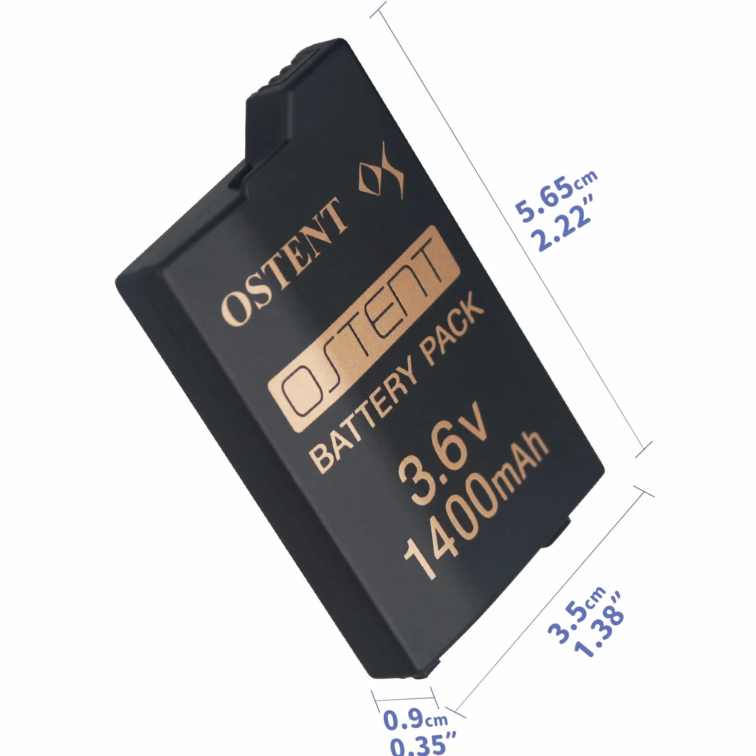 OSTENT Real 1400mAh 3.6V agli ioni di litio agli ioni di litio ricaricabile ai polimeri di batteria Pack sostituzione versione aggiornata per Sony PSP 2000/3000 PSP-S110 Console videogiochi