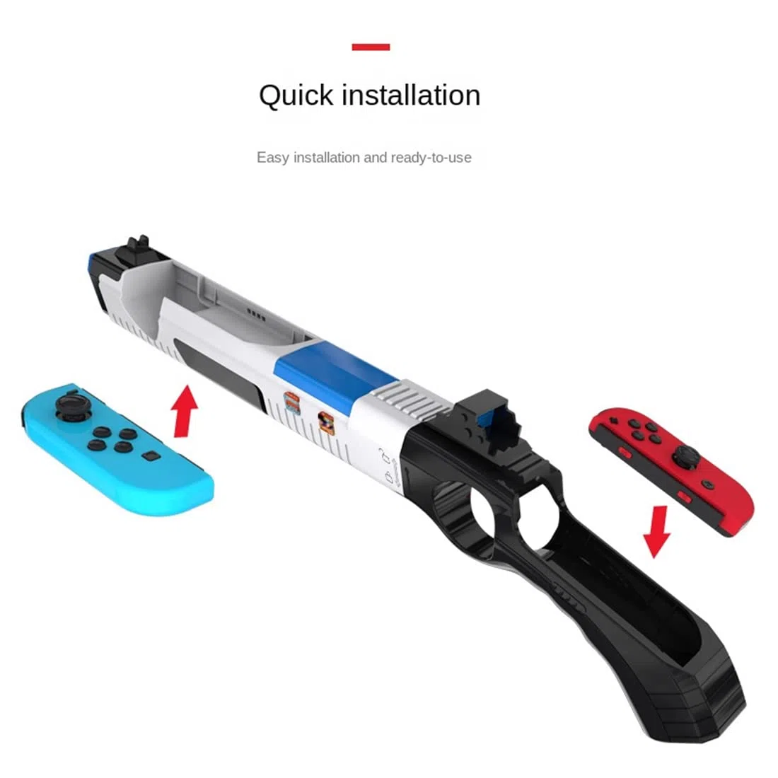 Pistola da tiro compatibile con per Nintendo Switch/Switch OLED, ricambio per Joy-Con Gun Controller Game Gun Manopole compatibili con per Nintendo Switch Joycons/Switch OLED.(Nero e giallo)