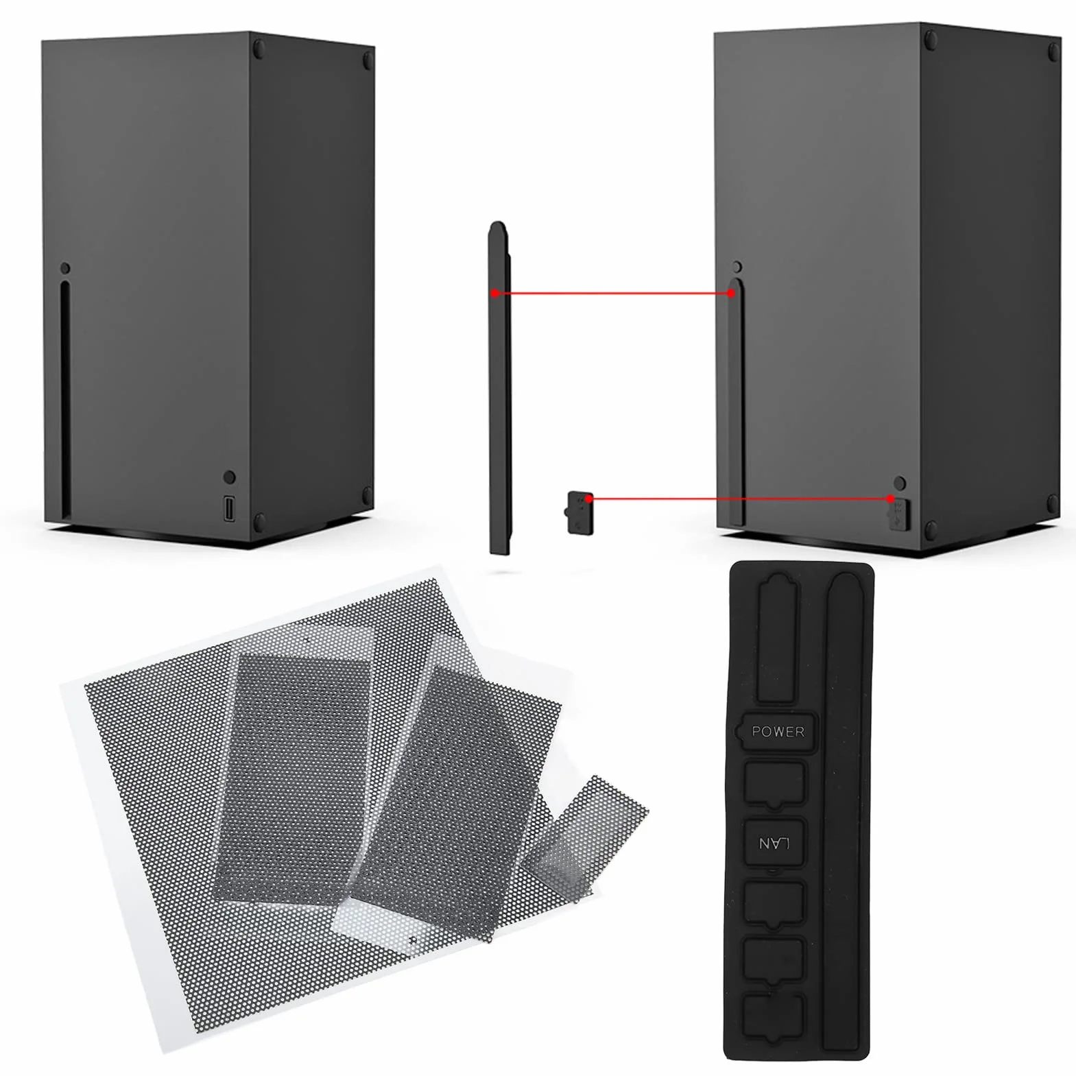 Filtro Antipolvere per Series X, con Tappi Antipolvere in Silicone, Coperchio del Filtro Antipolvere di Sfiato Coperchio del Filtro Antipolvere Superiore per Series X