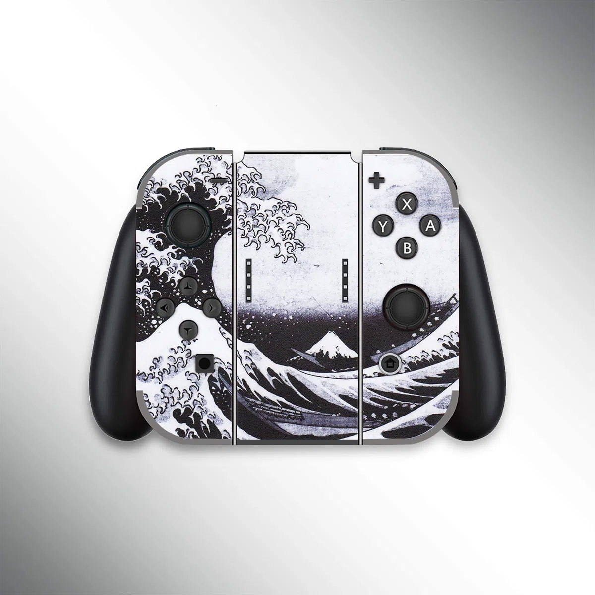 BelugaDesign Wave Switch Skin | Cool Sticker Wrap Vinile Decal | Pittura Giapponese Acqua Oceano Carino | Compatibile con Nintendo Switch (Switch Standard, Grigio)