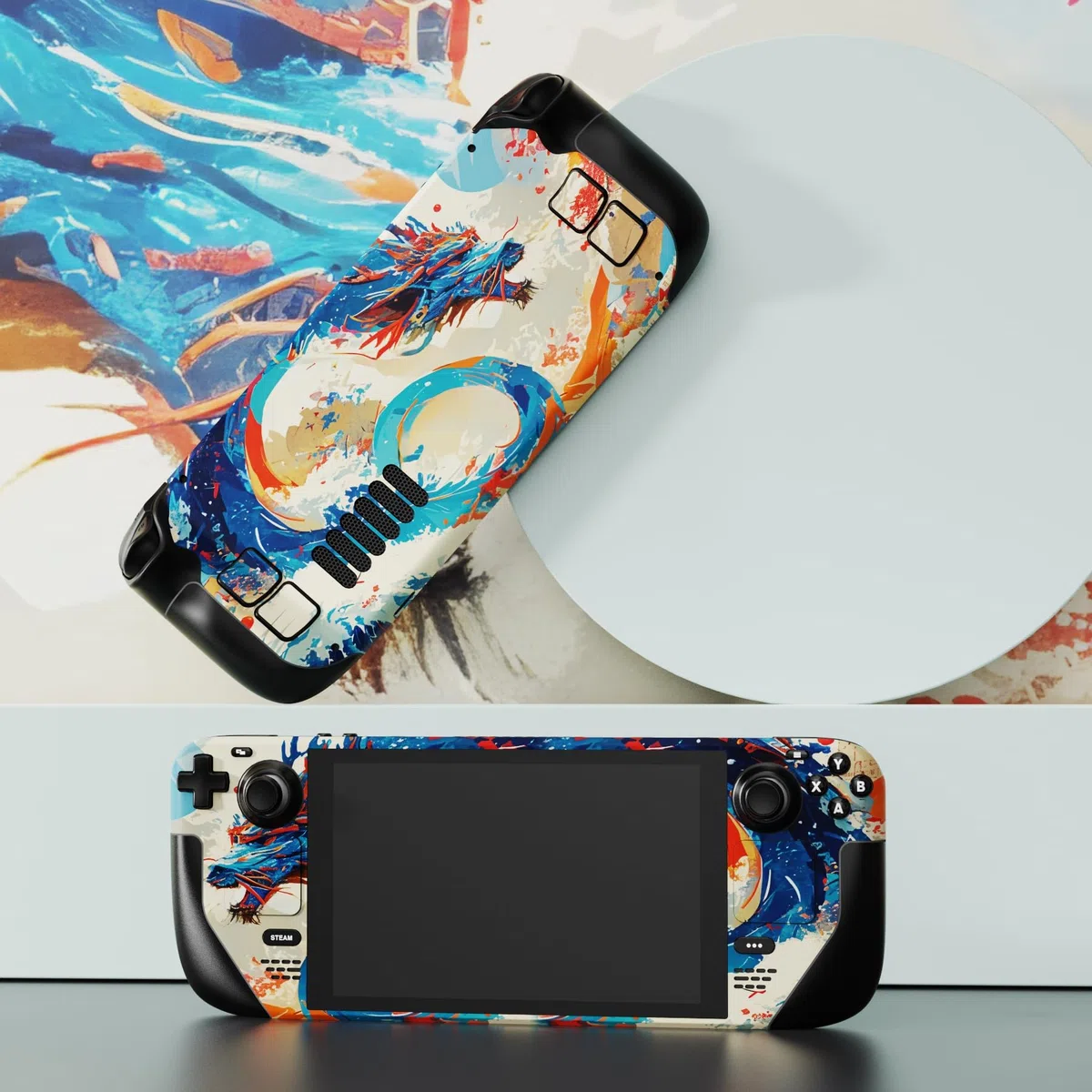 playvital Adesivo Skin per Steam Deck,Adesivi Decal Sticker Vinile Protettiva per Steam Deck OLED/LCD Console-Elisio del Drago