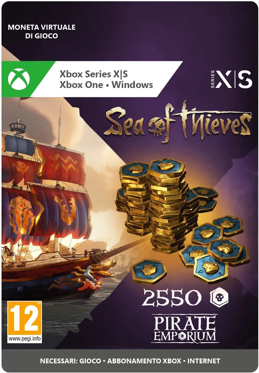 Sea of Thieves Captain’s Ancient Coin Pack – 2550 Coins | Xbox & Windows 10 - Codice download