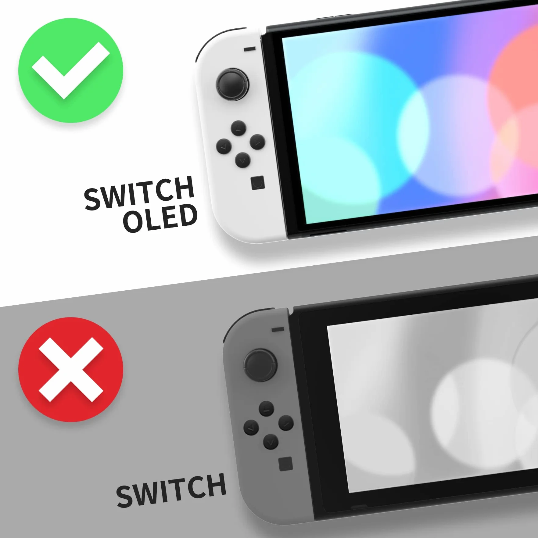 eXtremeRate Cover Console Ricambio per Nintendo Switch OLED,Custodia Posteriore Scocca Shell Ricambio per NS Switch OLED Console(Non Include Supporto)-Trasparente Blu Ghiacciaio