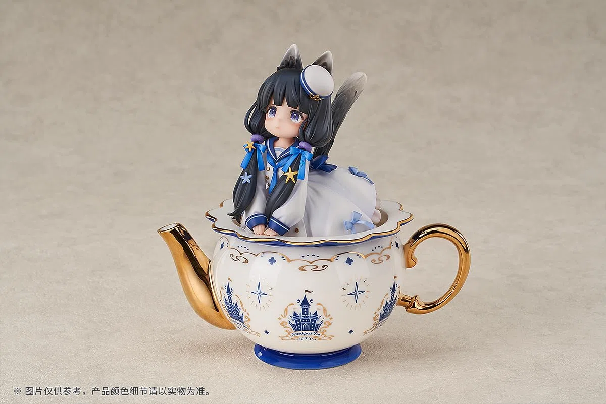 Ribose DLC Series Tea Time Cats Cow Cat Non-Scale ABS & PVC Porcelain Painted Complete Figure