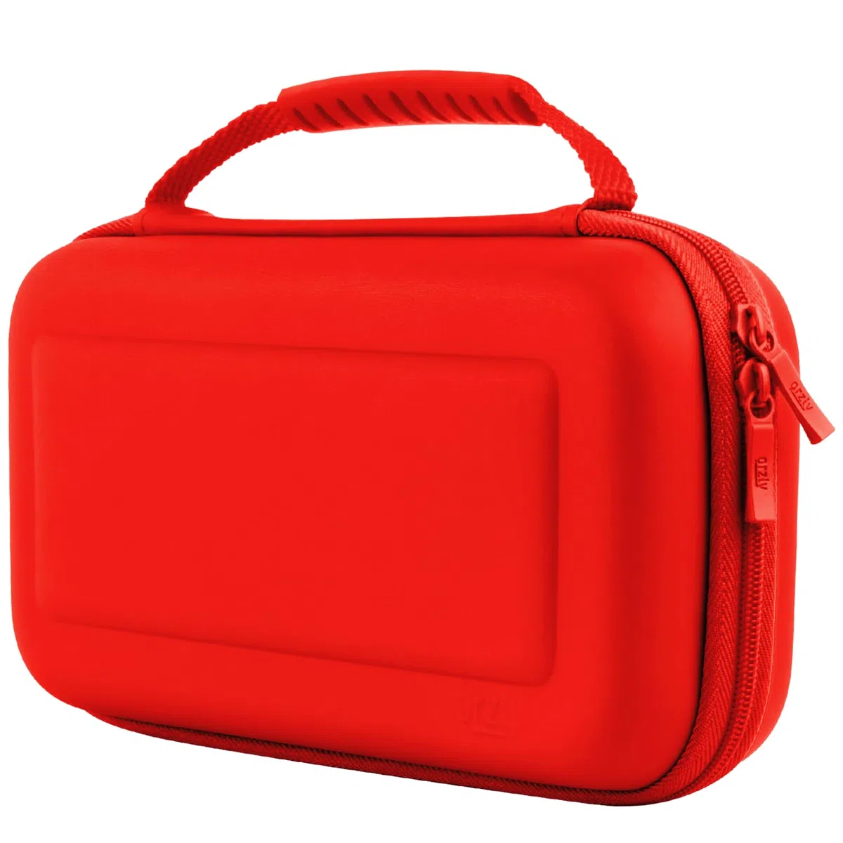 Orzly Custodia da trasporto compatibile con Nintendo Switch e New Switch Console OLED - rossa Custodia protettiva da viaggio portatile rigida Custodia a conchiglia con tasche per accessori e giochi