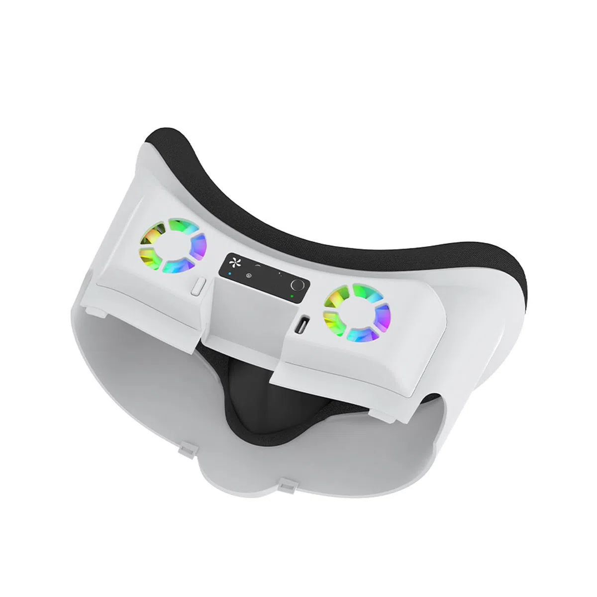 Ventola di raffreddamento RGB compatibile con Meta Quest 3 VR Accessori per cuffie Soft Traspirante Copertura per il viso Cuscino Pad Schiuma Interfaccia Facciale Staffa Ventola di raffreddamento