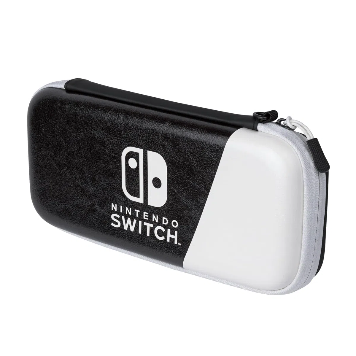 PDP Gaming Slim Deluxe Travel Case with Built-in Console Stand & Removeable Wrist Strap Black & White - Nintendo Switch