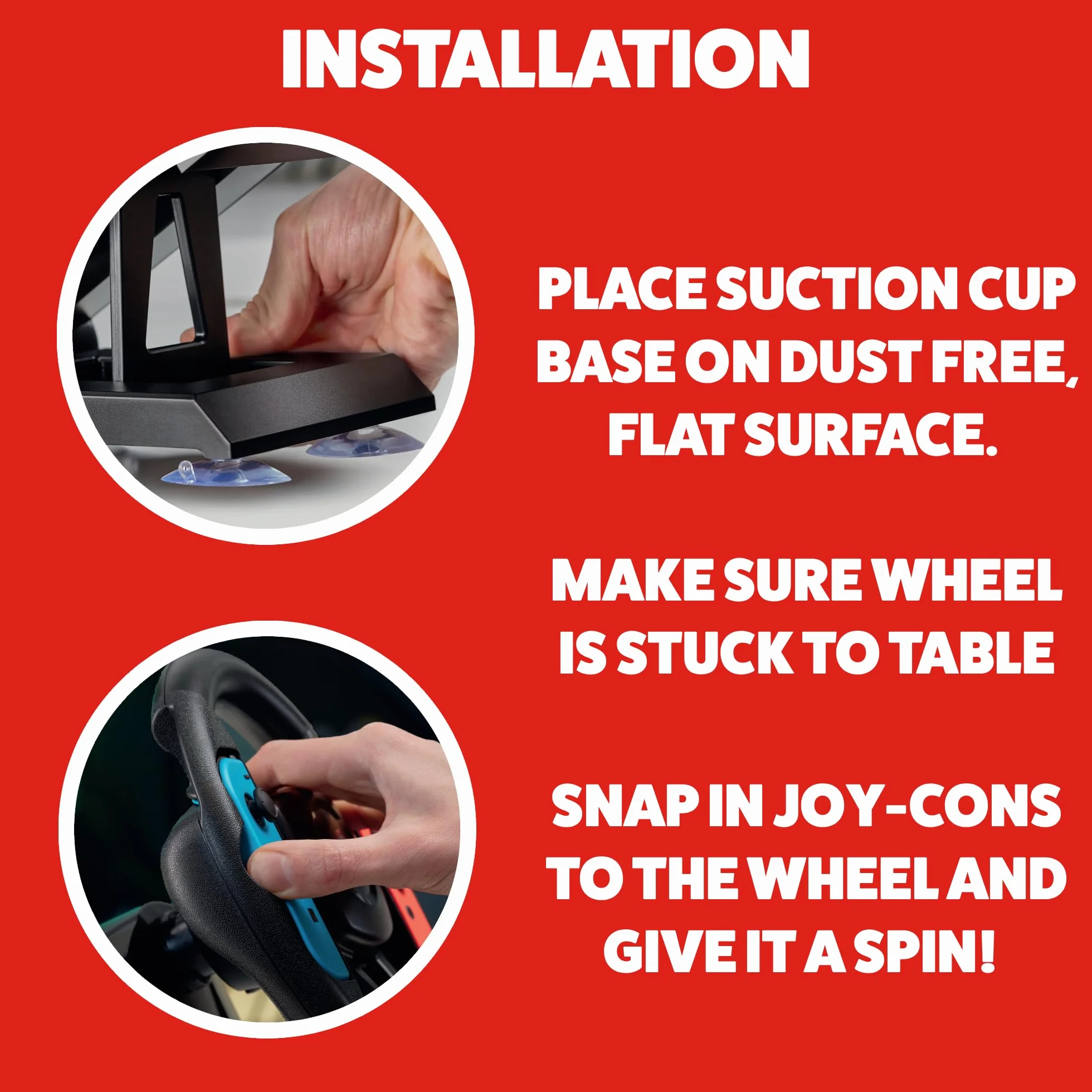Numskull Supporto da Tavolo con Volante Joy-Con per Nintendo Switch & OLED – Accessorio Volante da Corsa