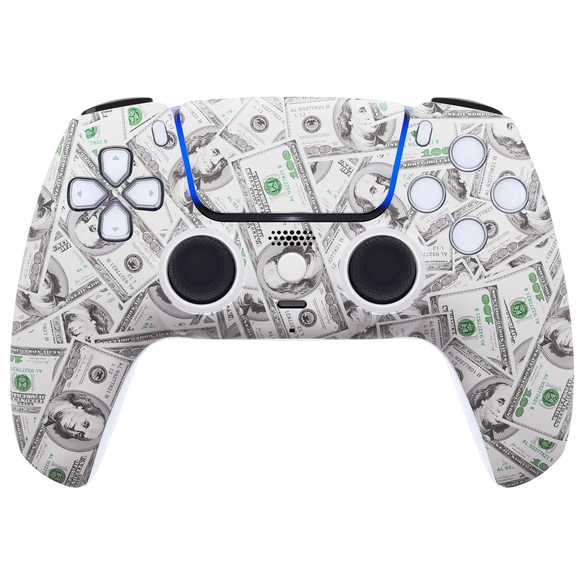 eXtremeRate Luna Cover Ricambio per ps5 Controller,Custodia Copertura Frontale Scocca Shell Ridisegnato&Touchpad&Anelli Compatibile con ps5 Joystick BDM 010/020/030/040/050-Soldi