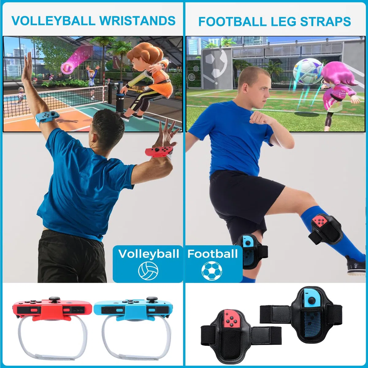 2025 Accessori Switch Sports, Kit di Accessori per Nintendo Switch Sports Gioco, Switch Sports Pack Bundle di Accessori per Giochi Sportivi OLED per Nintendo Switch