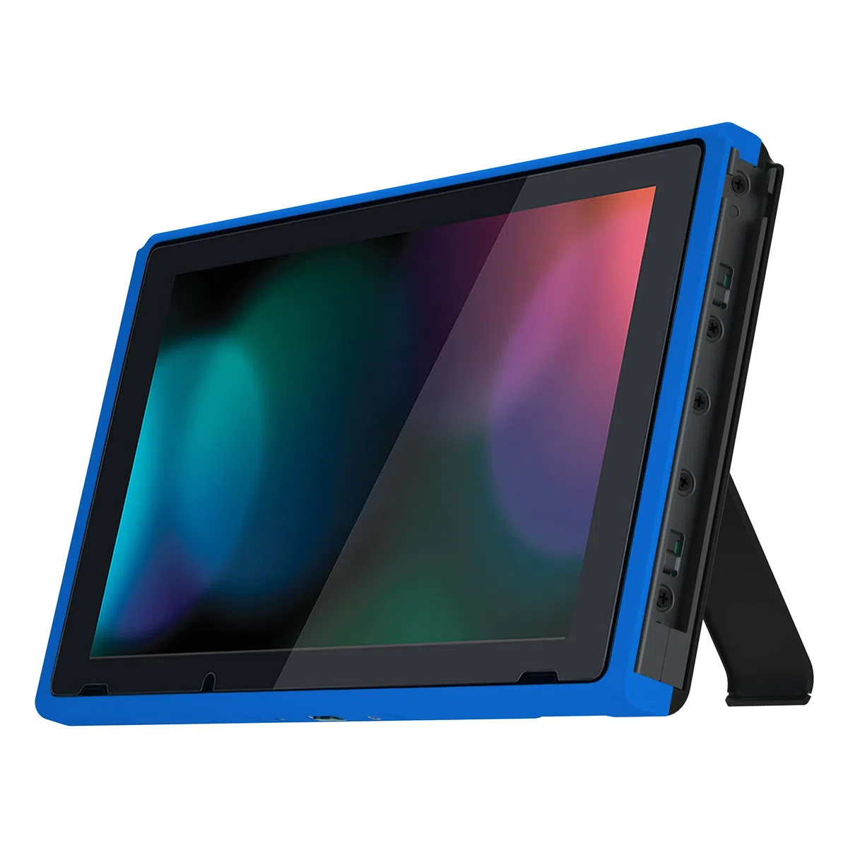 eXtremeRate Cover Scocca Frontale Ricambio per Nintendo Switch Console Cornice Anteriore Shell DIY Ricambio per Nintendo Switch con Tasti Accensione Pulsante Volume su Giù-Blu