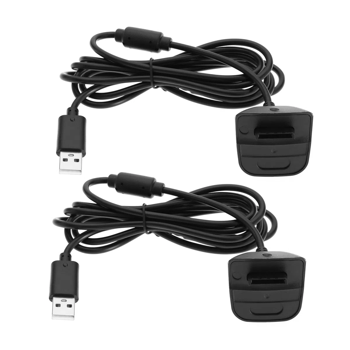Create idea 2 cavi di ricarica USB di ricambio compatibili con Xbox 360/360 Slim Controller Caricabatterie Accessori Nero