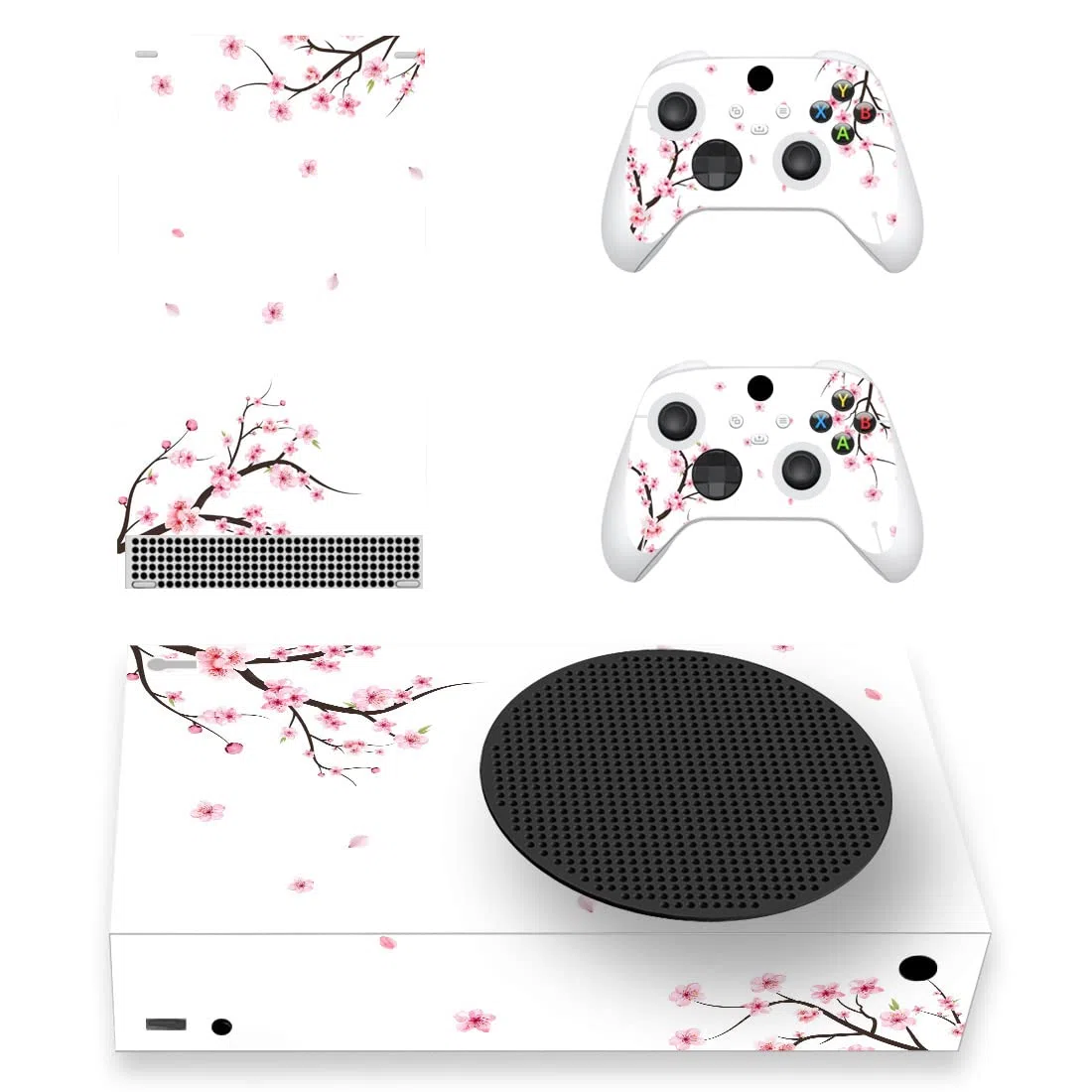 PlayVital Adesivo Skin per Xbox Series S Console&Controller Sticker Decal Cover Vinile per Xbox Series S-Fiore