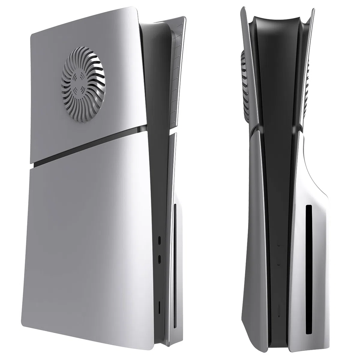 Piastra di copertura Slim Disc Edition con prese d'aria di raffreddamento per console PS5 Slim, pannelli di copertura per Playstation 5, accessori sottili, mascherina protettiva di ricambio (argento)