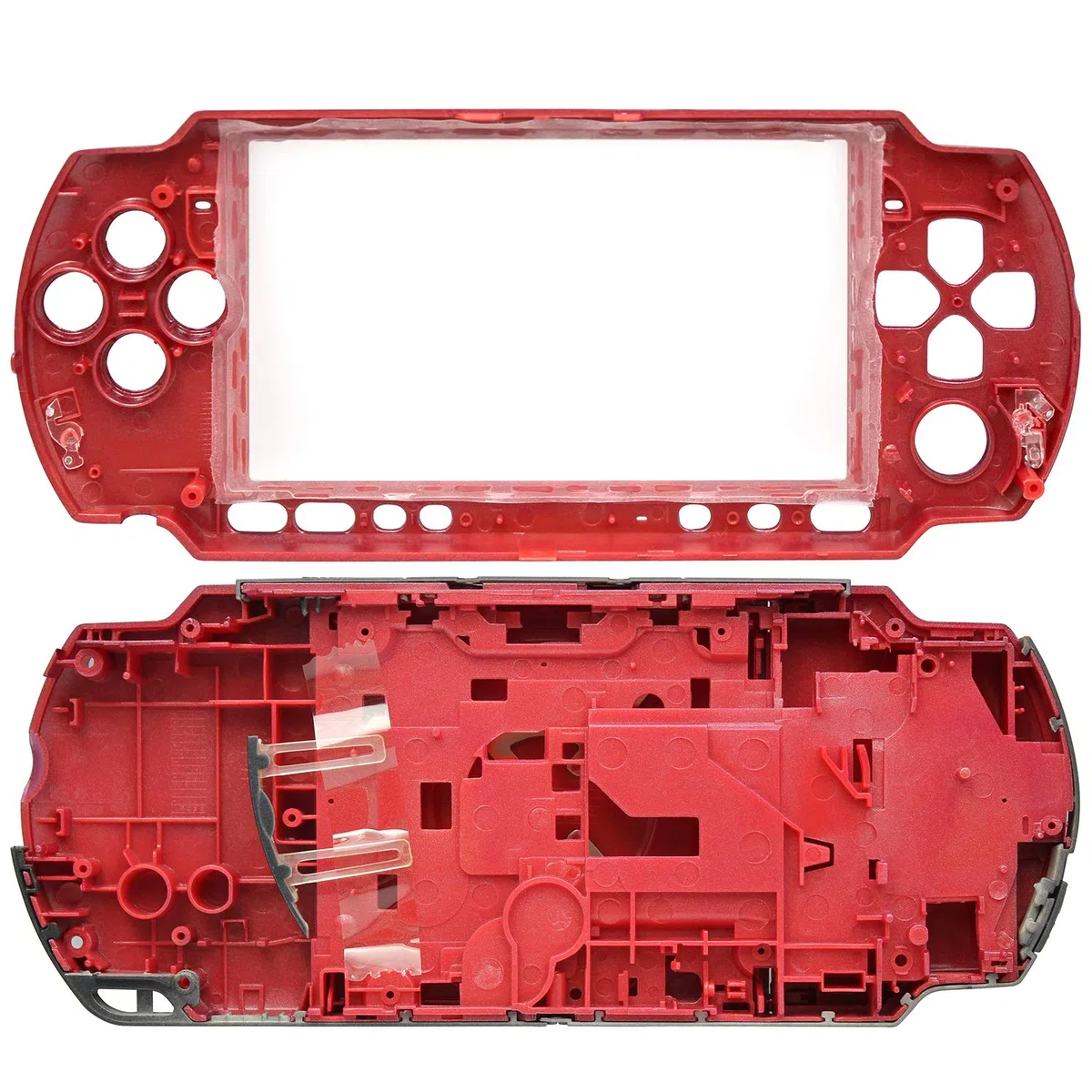 OSTENT Sostituzione della Guscio di Alloggiamento Full Place Repair Repatibile Compatibile per la Console Sony PSP 3000 - Colore Rosso