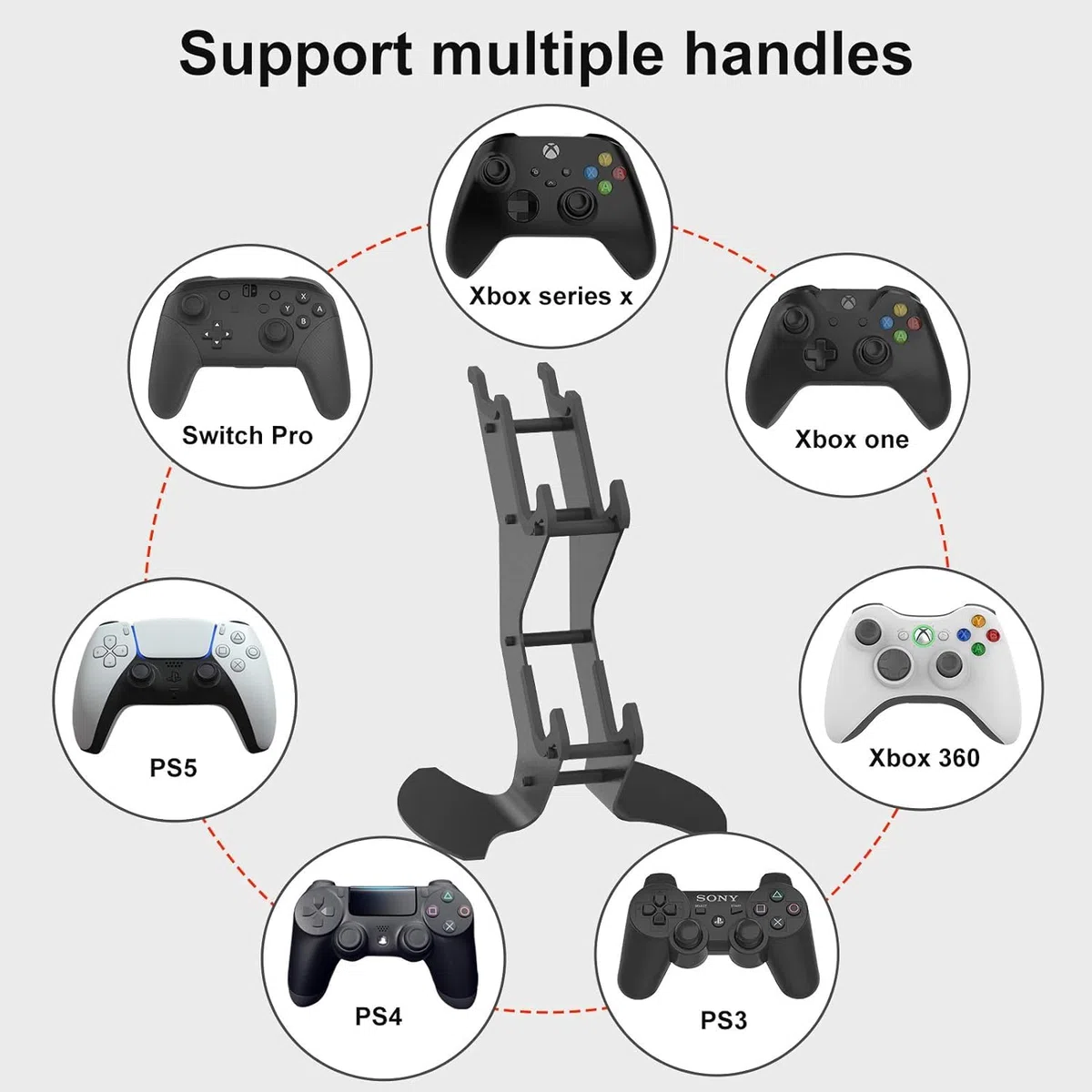 DOYO Supporto per Controller e Cuffie da Gioco Stand Gaming Controller Porta Cuffie da Scrivania e Joystick Ps4 Supporto Universale Per Xbox Series x, Ps5, Ps3, Xbox One, Xbox 360, Nintendo Switch