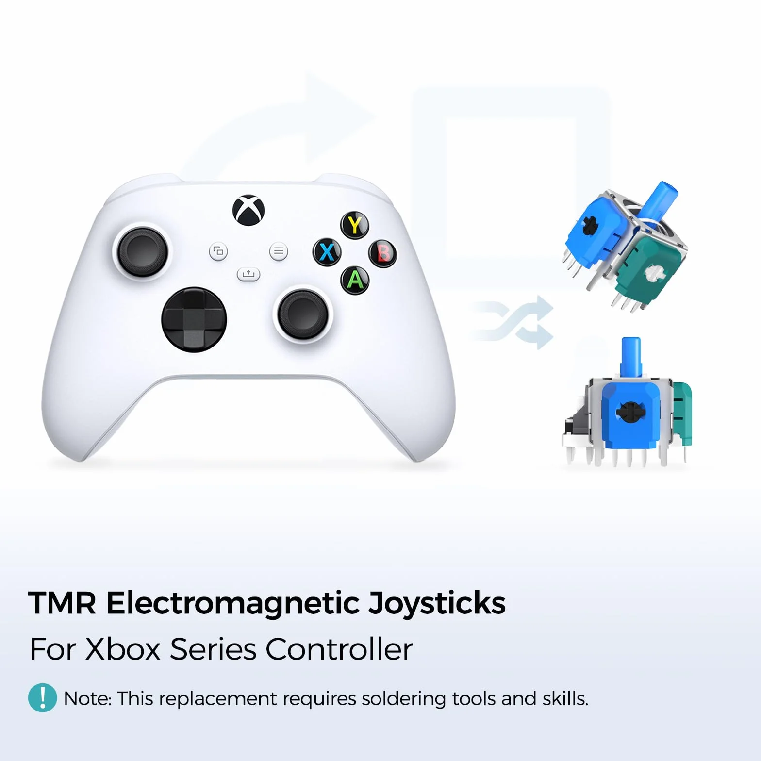 AKNES HallPi V6 TMR Joystick Elettromagnetico di Ricambio per Controller Xbox Series X/S, Accessori di Riparazione Stick Anti-Drift per Controller Xbox Series X/S - 2 Paia