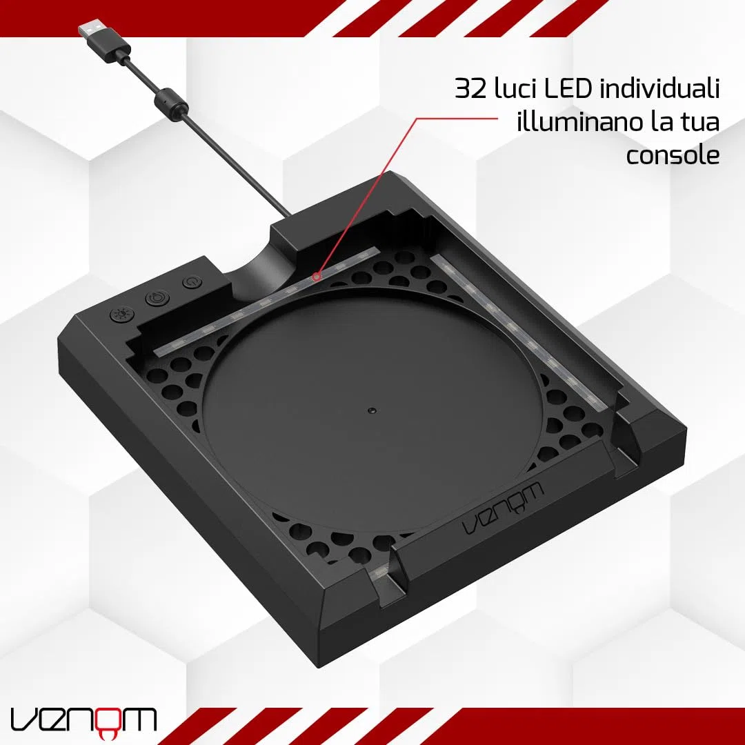Venom Supporto console illuminato a LED multicolore (Xbox Series X) (Xbox Series X)