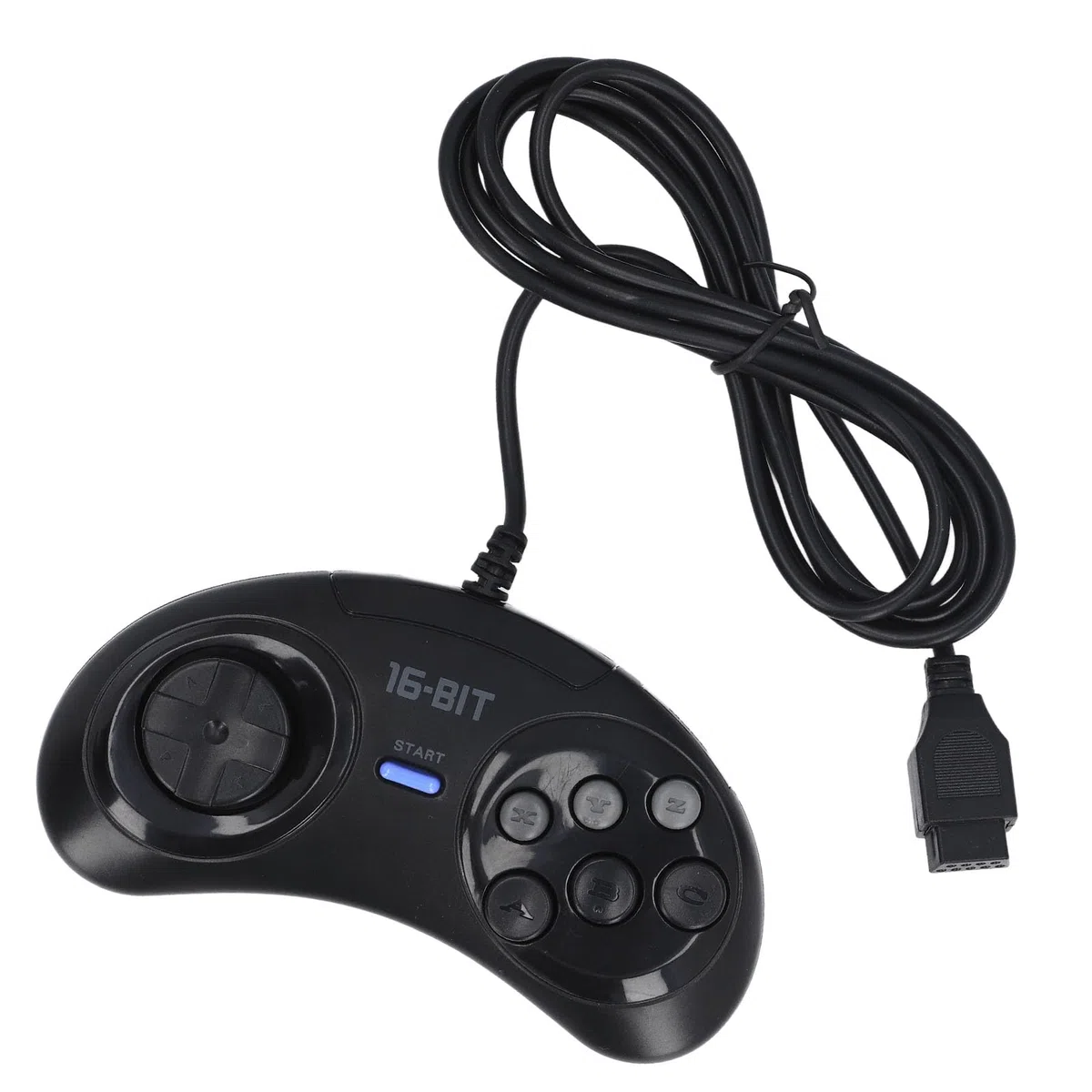 Jectse Controller USB, Piccolo Gamepad Ergonomico, Plug and Play a 9 Pin 16 Bit, Design Ergonomico, Compatto e Leggero, per