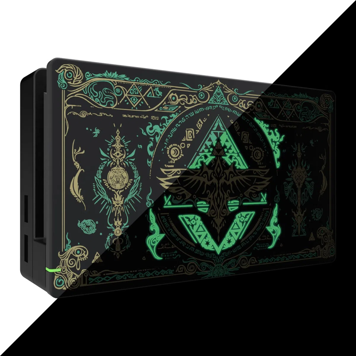 eXtremeRate Cover Scocca Ricambio per Nintendo Switch Dock,Shell Custodia Copertura Case Guscio per Nintendo Switch,Senza Dock-Totem del Regno Nero