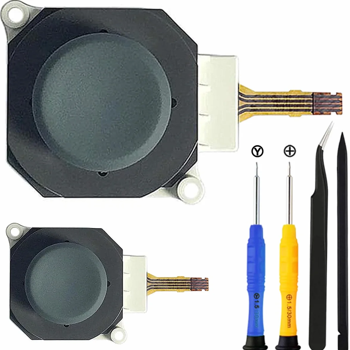Modulo pulsante di joystick analogico 3D con il tappo del coperchio del tetto del cerchio in fasciatura per Nintendo 2DS 3DS 3DS XL 3DS LL (non per nuovo 3DS/2DS/3DS XL LL)-6pcs