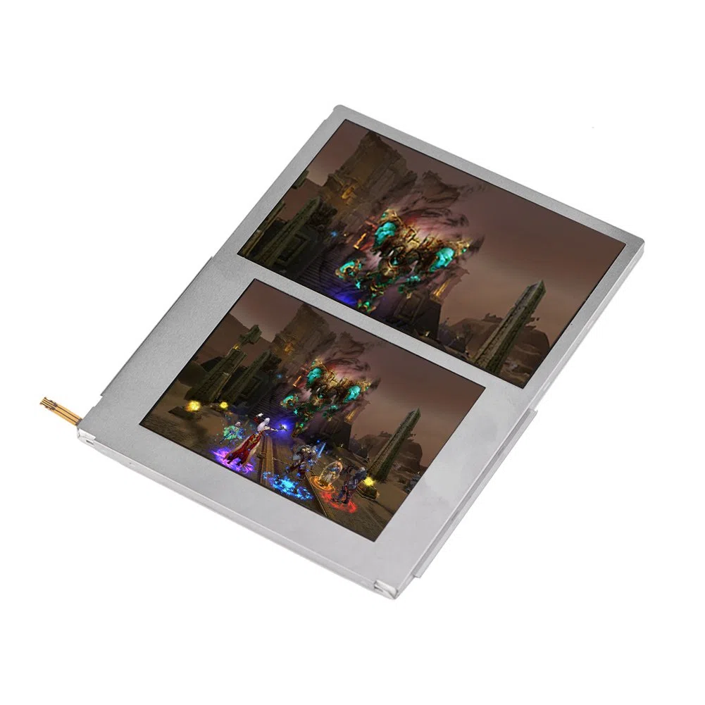 Socobeta Sostituzione Schermo LCD di Ricambio Parte Superiore e Inferiore di Riparazione dello Schermo LCD Compatibile con 2DS