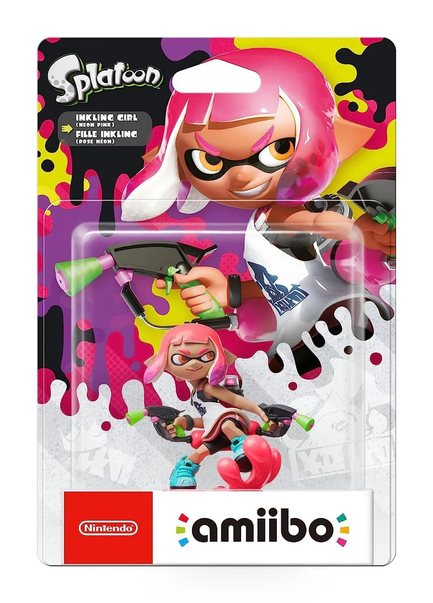 Amiibo Ragazza Inkling Rosa Neon, Splatoon Collection