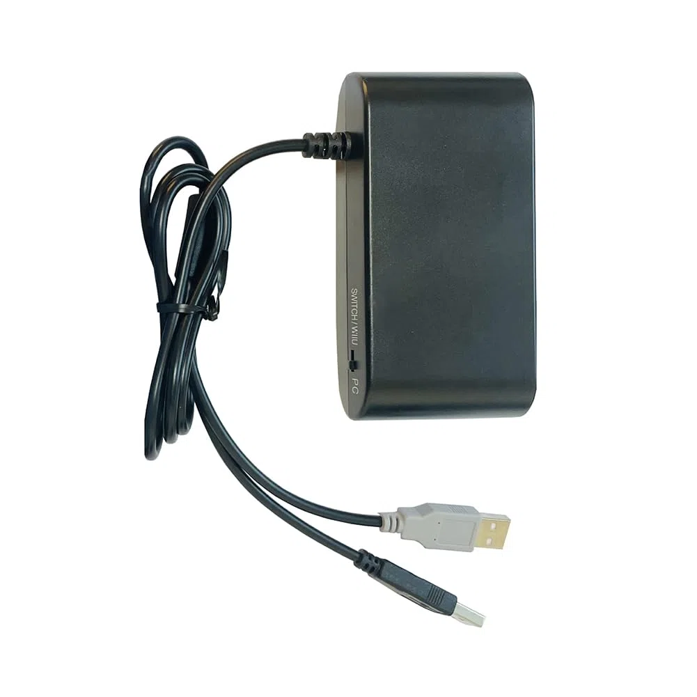 Jerilla Adattatore NGC per Controller GameCube, Convertitore Supporto 4 Controller GC Gamepad Compatibile con Nintendo Wii U/Switch Console/PC
