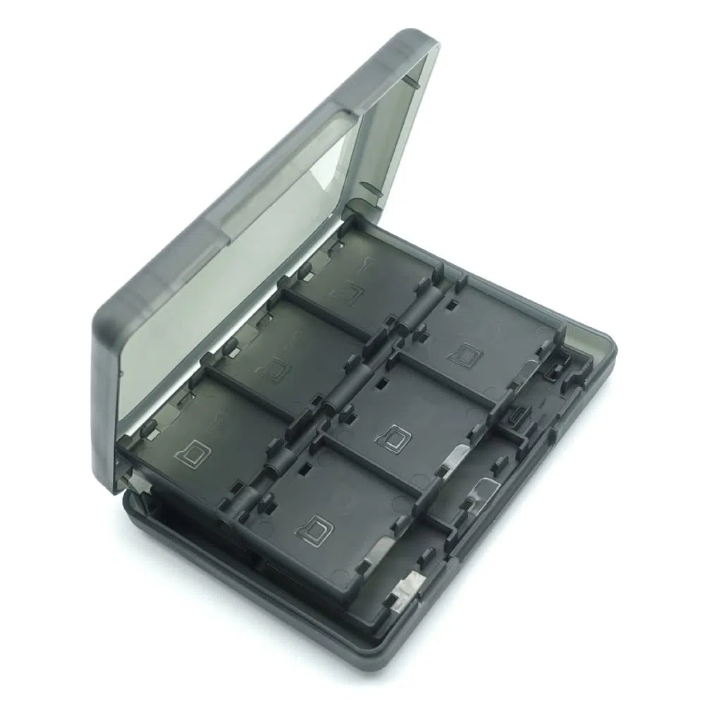 28-in-1 Custodia per schede di gioco Scatola di immagazzinamento per 3DS / 3DS / DSi/DSi XL/DSi LL/DS/DS Lite Sistema di archiviazione protettivo per carte di gioco (black)