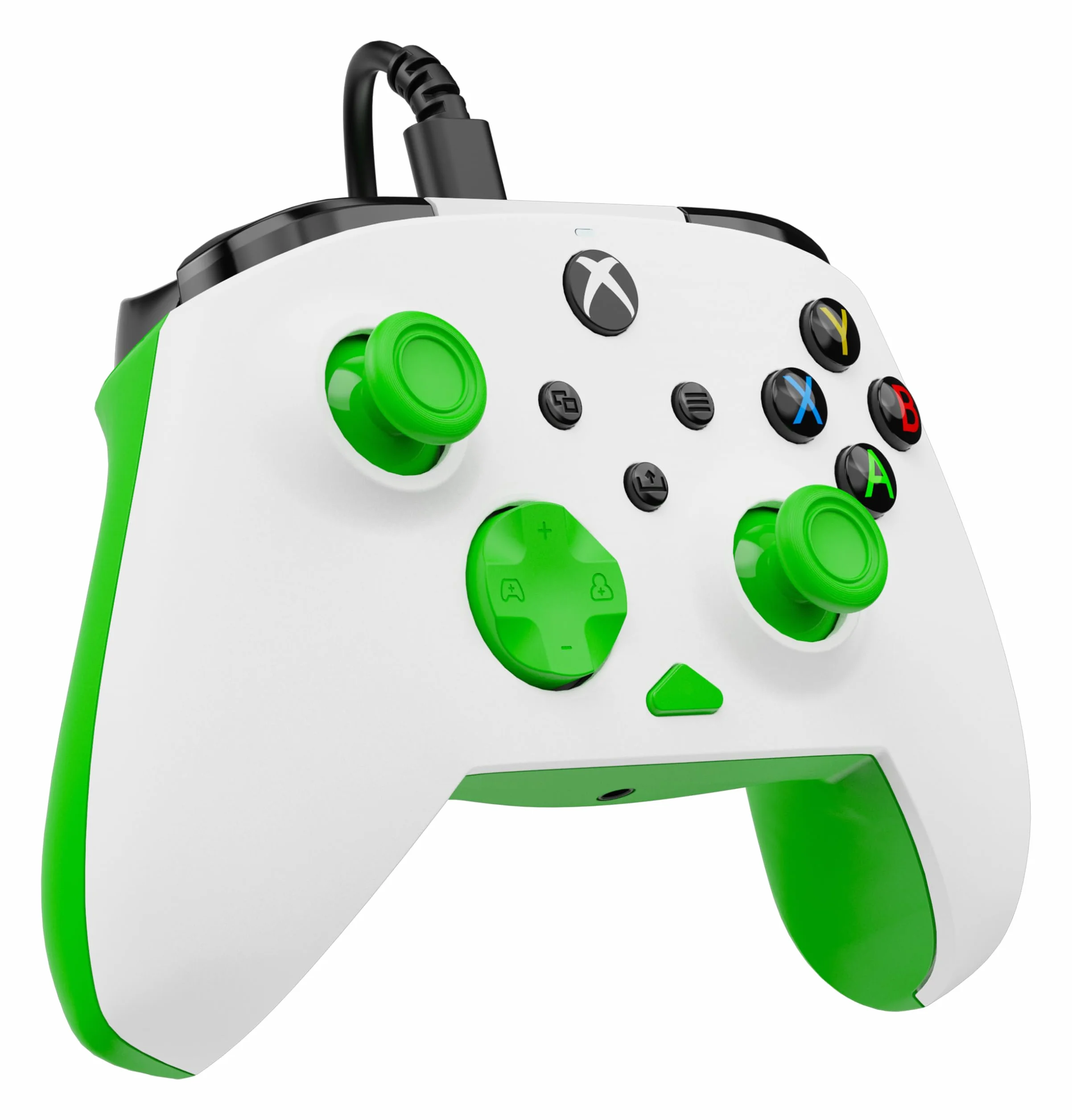 Turtle Beach Rematch Core Bianco/Verde - Gamepad cablato - Con licenza per Xbox Series XS, Xbox One e PC - Pulsanti audio, motori Rumble e grilletti a impulsi, cavo da 3 m