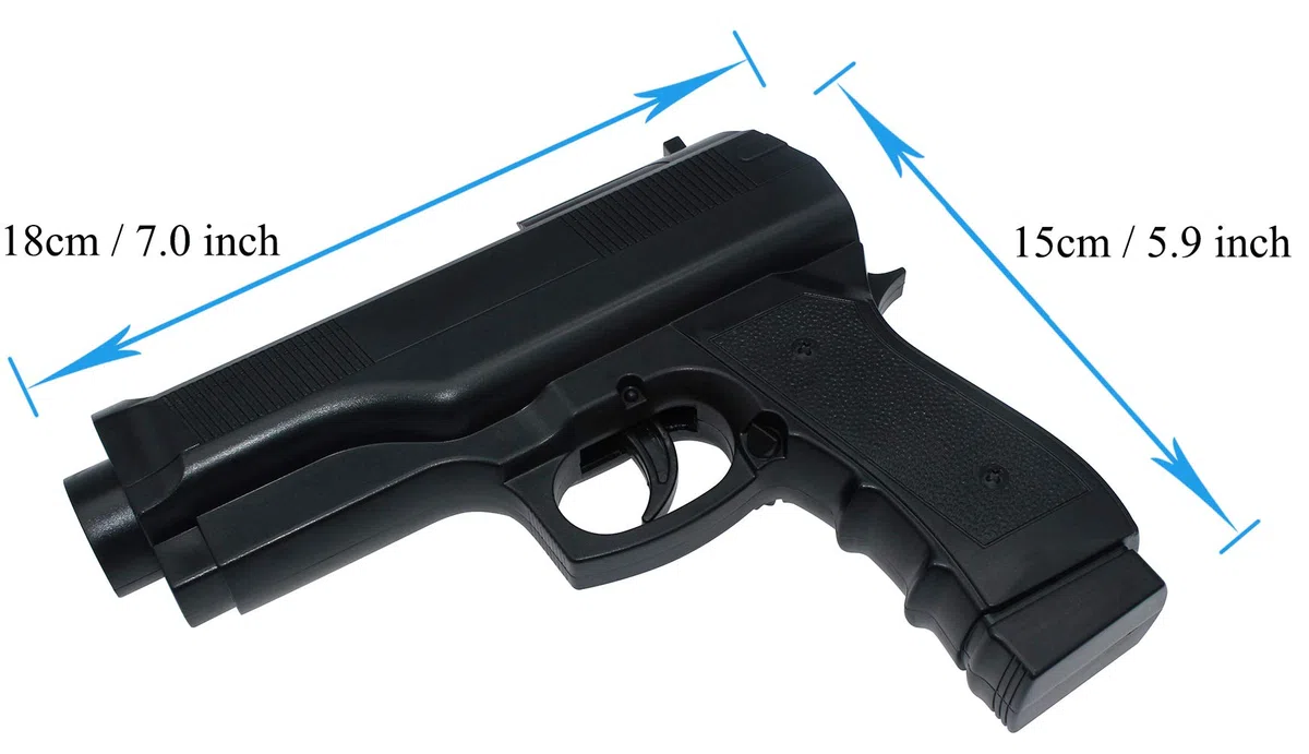 OSTENT Light Gun Pistol Shooting Sport Videogioco compatibile per Nintendo Wii Remote Controller Confezione da 2