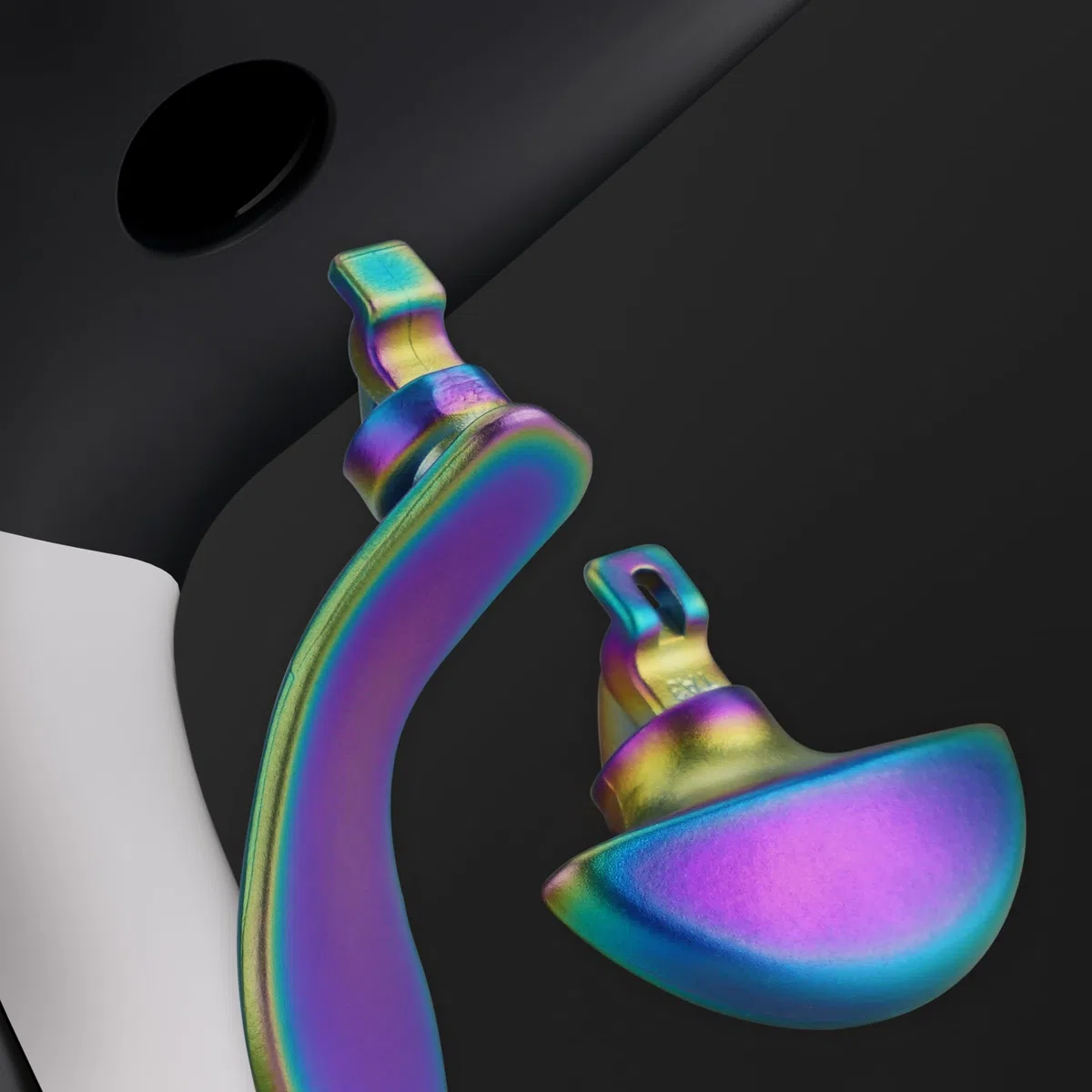 eXtremeRate Back Paddles per ps5 Edge Controller,Palette Tasti Aggiuntivi Levette Posteriori Ricambio per ps5 Edge Joystick,4 Pezzi in Metallo Acciaio Inossidabile,Arcobaleno Blu Viola